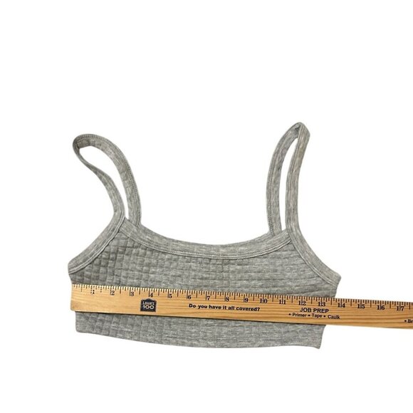 NWT Princess Polly Arabella Soft Waffle Crop Top Cami Size 4 Grey Zipper - Picture 6 of 6